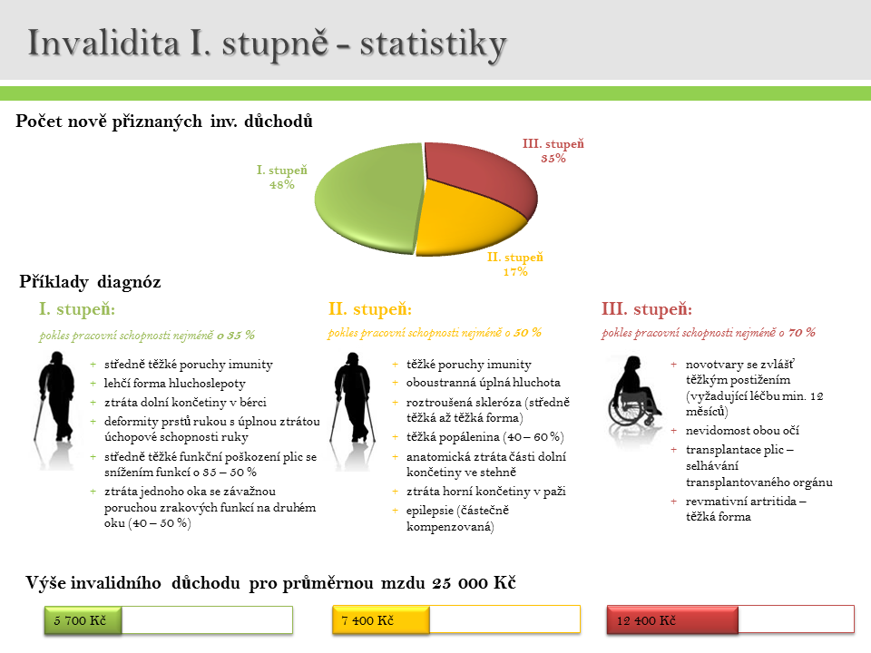 Co je invalidita 1 stupne?